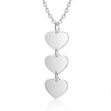 Customized Vertical Heart Necklace with Name Engraving