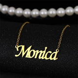 Personalized Name Necklace for Women Stainless Steel Choker Pendant