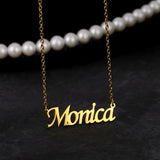 Personalized Name Necklace for Women Stainless Steel Choker Pendant
