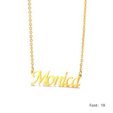 Personalized Name Necklace for Women Stainless Steel Choker Pendant