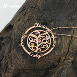 Zircon Name Necklace for Women Heart Choker Personalized Stainless Steel
