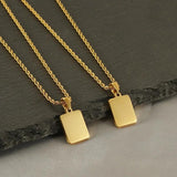 Square Alphabet Necklace 18k Twist Chain