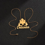 Custom Name Necklace Mirror Christmas Choker Pendant Jewelry