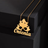 Custom Name Necklace Mirror Christmas Choker Pendant Jewelry