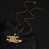 Personalized Heart Pendant Necklace Custom 1-3 Names Thick Chain