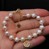 Freshwater Pearl Bracelet for Women, Adjustable Girl Birthday Gift