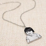 Silhouette Photo Necklace Customized with Portrait