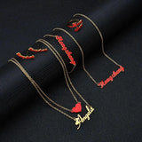 Nextvance Charm Custom Nameplate Jewelry Set Personalized Earrings Rings