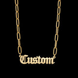 Acheerup Personalized Name Necklace Stainless Steel Letter Pendant Jewelry