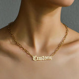 Acheerup Personalized Name Necklace Stainless Steel Letter Pendant Jewelry