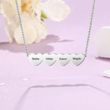 Customized Engraved Heart Necklace for Women with Family Names - Christmas Gift