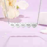 Customized Engraved Heart Necklace for Women with Family Names - Christmas Gift
