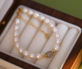 Freshwater Pearl & Moonstone 14K Filled Bracelet