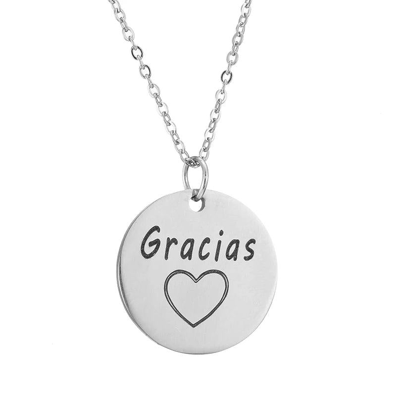 Personalized Stainless Steel Mom Dad Necklace