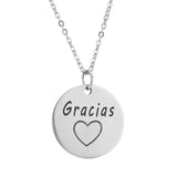 Personalized Stainless Steel Mom Dad Necklace