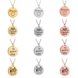 Personalized Stainless Steel Mom Dad Necklace