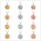 Personalized Stainless Steel Mom Dad Necklace