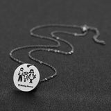 Personalized Stainless Steel Mom Dad Necklace