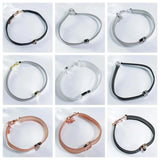 Steel and Rose Silver Bracelets Jewelry for Women