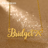 Name Necklace Personalized Charm Stainless Steel Nameplate Statement Necklaces