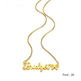 Name Necklace Personalized Charm Stainless Steel Nameplate Statement Necklaces