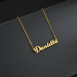 Custom Stainless Steel Choker Name Necklace Personalized Letter Pendant