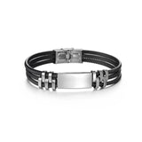 Customized Engrave Name Date Bracelet for Women