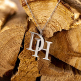 Personalized Initial Necklace Letter Charms Choker Stainless Steel Pendant