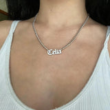 Personalised Nameplate Necklace for Women Stainless Steel Jewelry