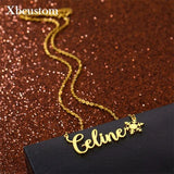 Snowflake Name Necklace Personalized Jewelry for Women