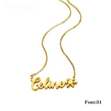 Snowflake Name Necklace Personalized Jewelry for Women