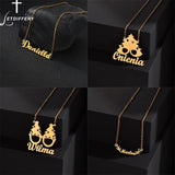Personalized Christmas Name Necklace Custom Family Jewelry Choker Pendant