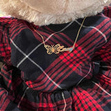 Personalized Butterfly Name Pendant Necklace Birth Month Chain For Women