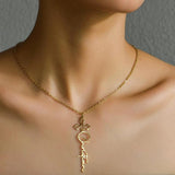 Personalized Name Cross Necklace Stainless Steel Flower Pendant
