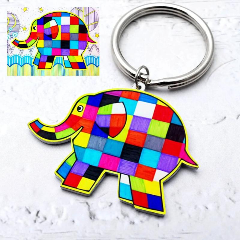 Custom Child's Drawing Keychain - Unique Photo Key Chain