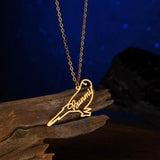 Diamond Custom Name Necklace Bird Shape Choker Chain Pendant