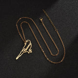 Diamond Custom Name Necklace Bird Shape Choker Chain Pendant