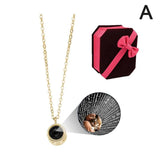 Custom Circle Necklace Photo Projection Pendant and Colorfast Holiday Wedding