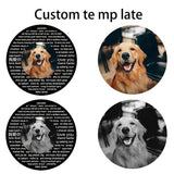 Custom Circle Necklace Photo Projection Pendant and Colorfast Holiday Wedding
