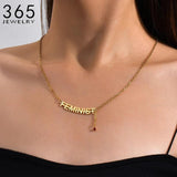 Zircon Necklace Stainless Steel Rhinestone Choker