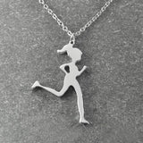 Runner Necklace Sports Athlete Walking Jogging Necklace Running Girl Pendant