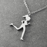 Runner Necklace Sports Athlete Walking Jogging Necklace Running Girl Pendant