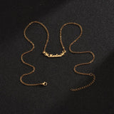 Personalized Antlers Necklace Custom Name Letter Charm Pendant Choker Jewelry