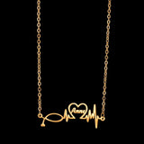 Diamond Heartbeat Necklace Personalized Jewelry