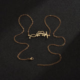 Diamond Heartbeat Necklace Personalized Jewelry