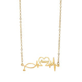 Diamond Heartbeat Necklace Personalized Jewelry