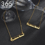 Custom Name Pendant Choker Necklace Stainless Steel Women Christmas Gift