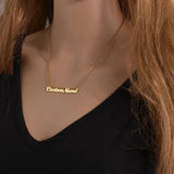 Custom Name Pendant Choker Necklace Stainless Steel Women Christmas Gift