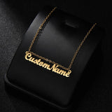 Custom Name Pendant Choker Necklace Stainless Steel Women Christmas Gift
