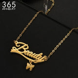 Custom Stainless Steel Letter Necklace Personalized Pendant for Women